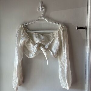 ABERCROMBIE & FITCH | WHITE TIE TOP